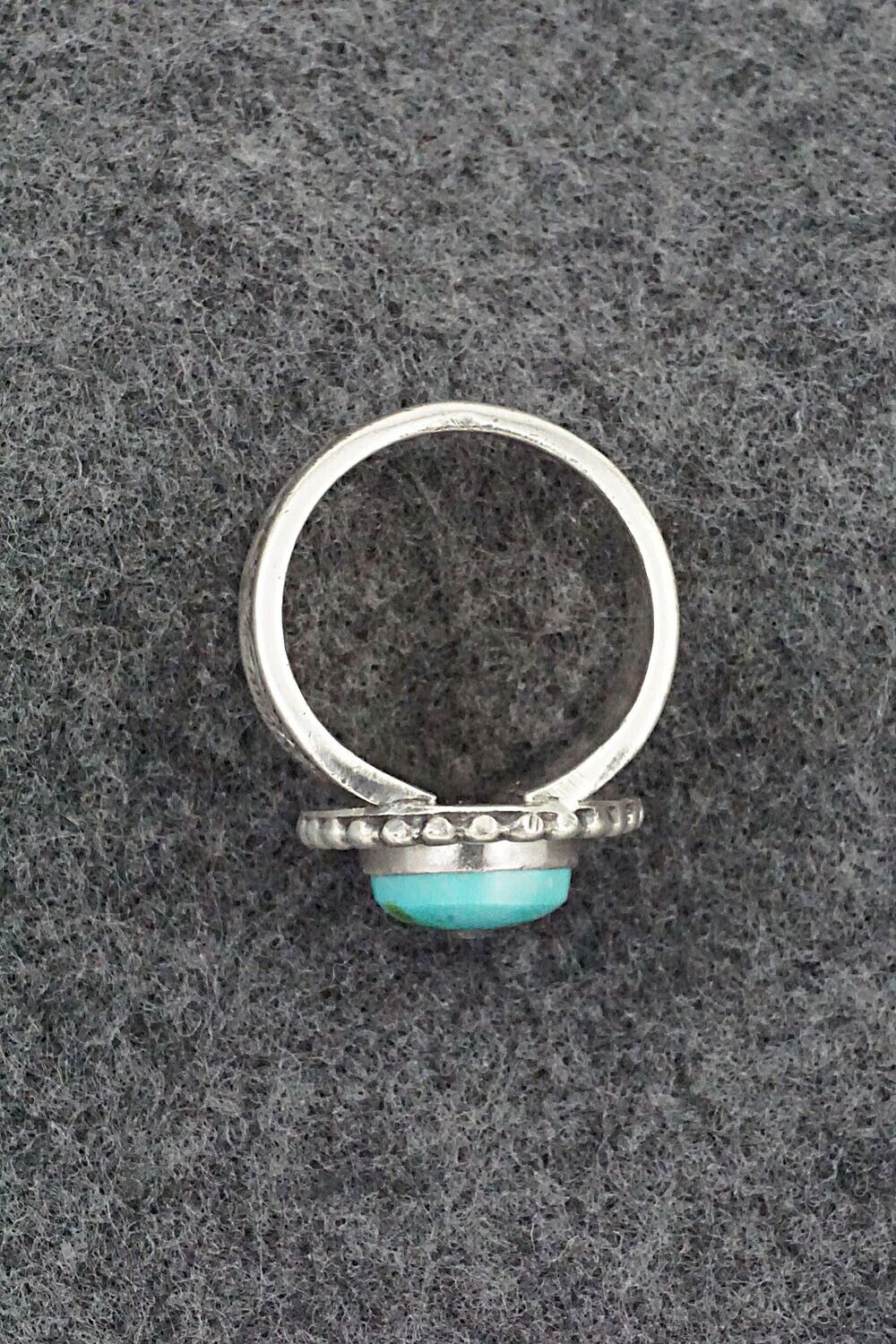 Turquoise & Sterling Silver Ring - Samuel Yellowhair - Size 7.5