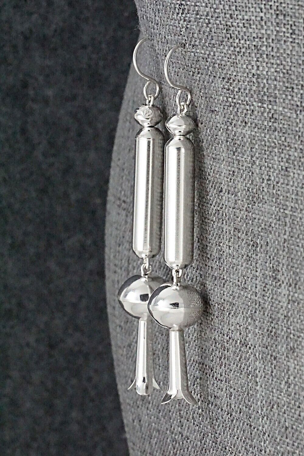 Sterling Silver Navajo Pearl Earrings - Tonisha Haley