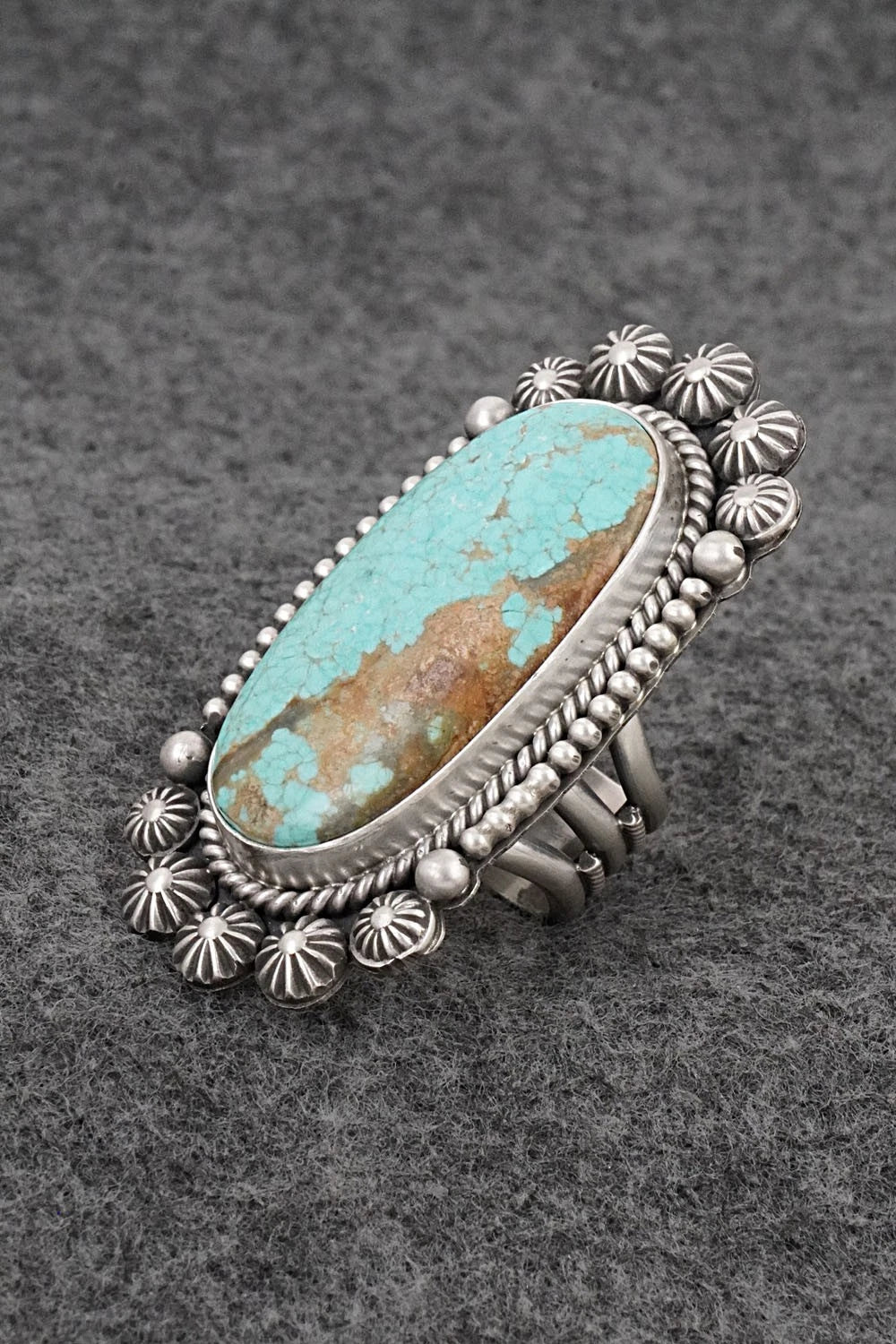 Turquoise & Sterling Silver Ring - Michael Calladitto - Size 7