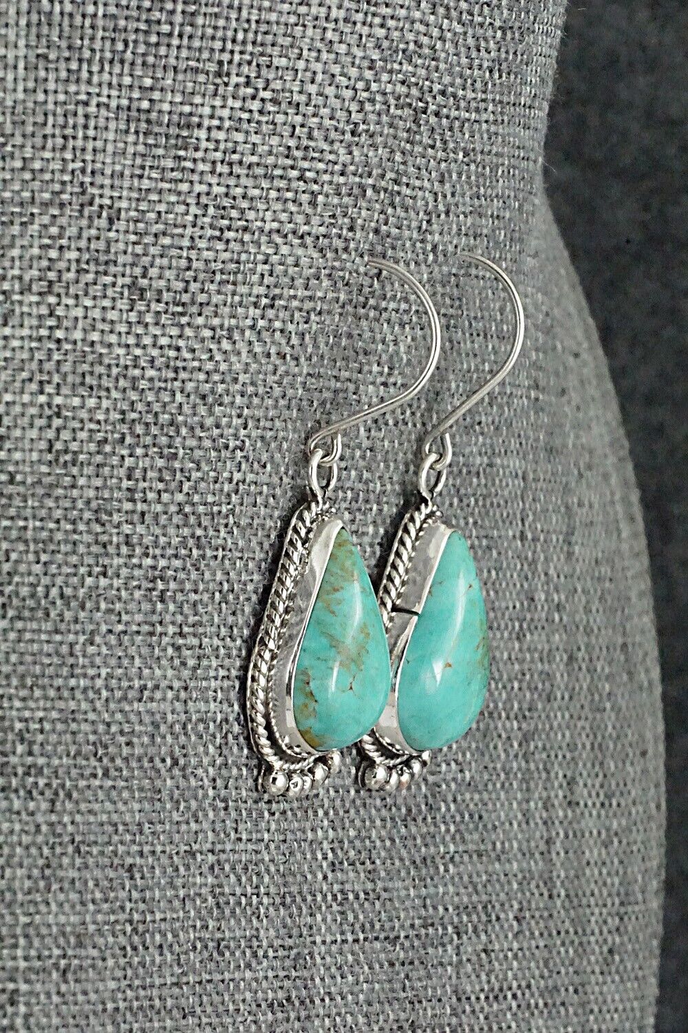 Turquoise & Sterling Silver Earrings - Rena Begay