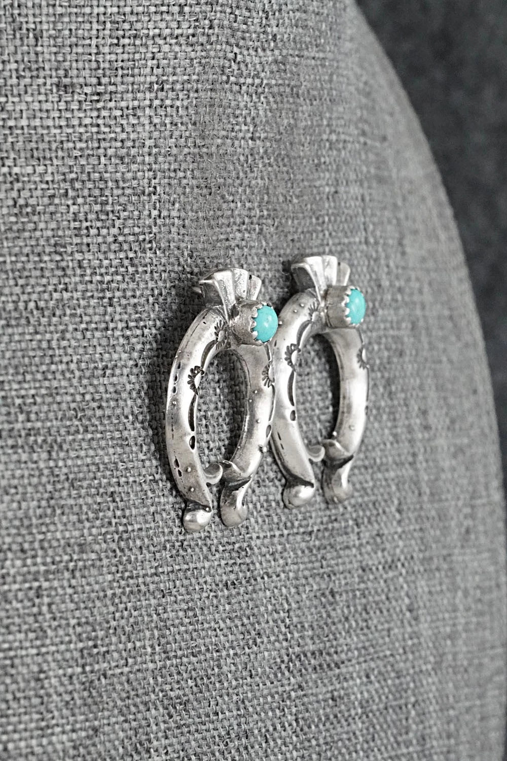 Turquoise & Sterling Silver Earrings - Adrienne Gordon