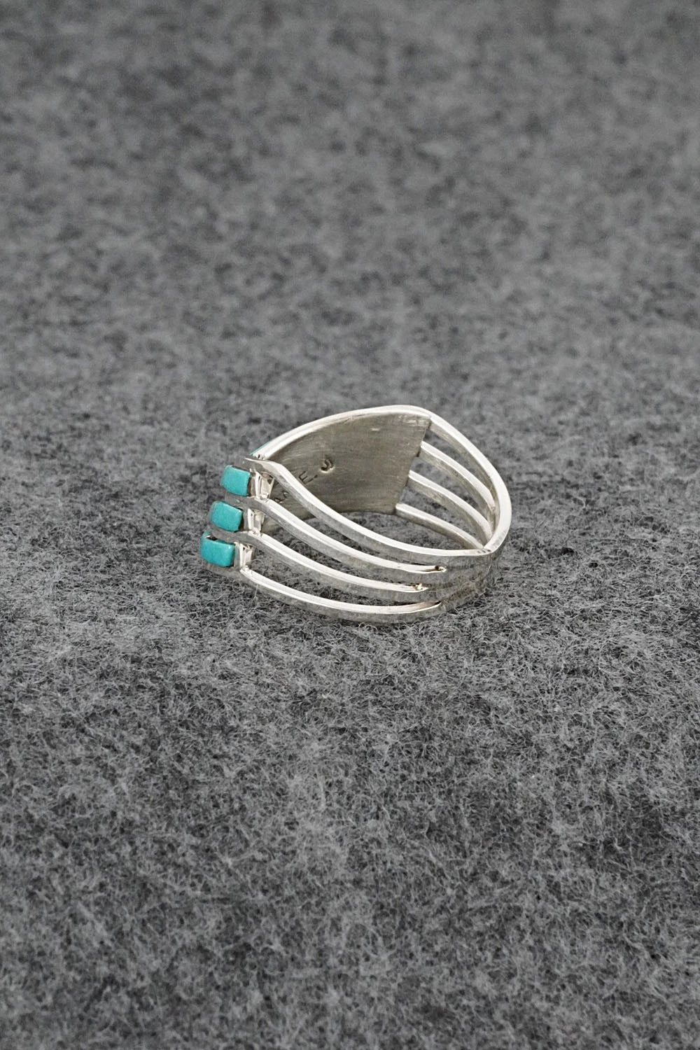 Turquoise & Sterling Silver Ring - Andrew Enrico - Size 9