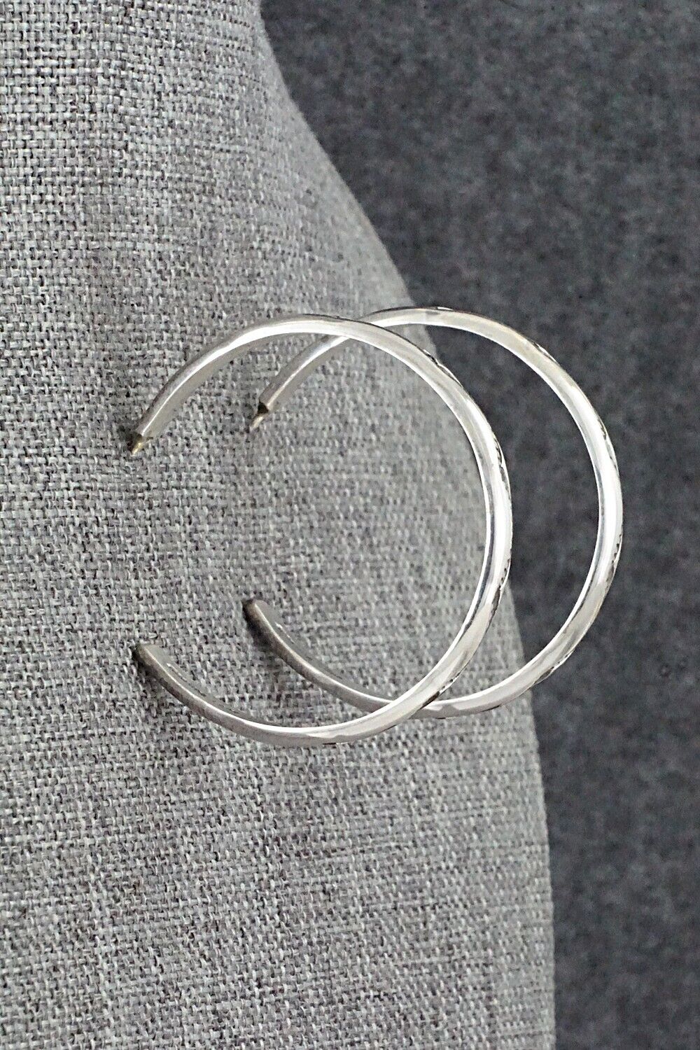 Sterling Silver Hoop Earrings - Elaine Tahe