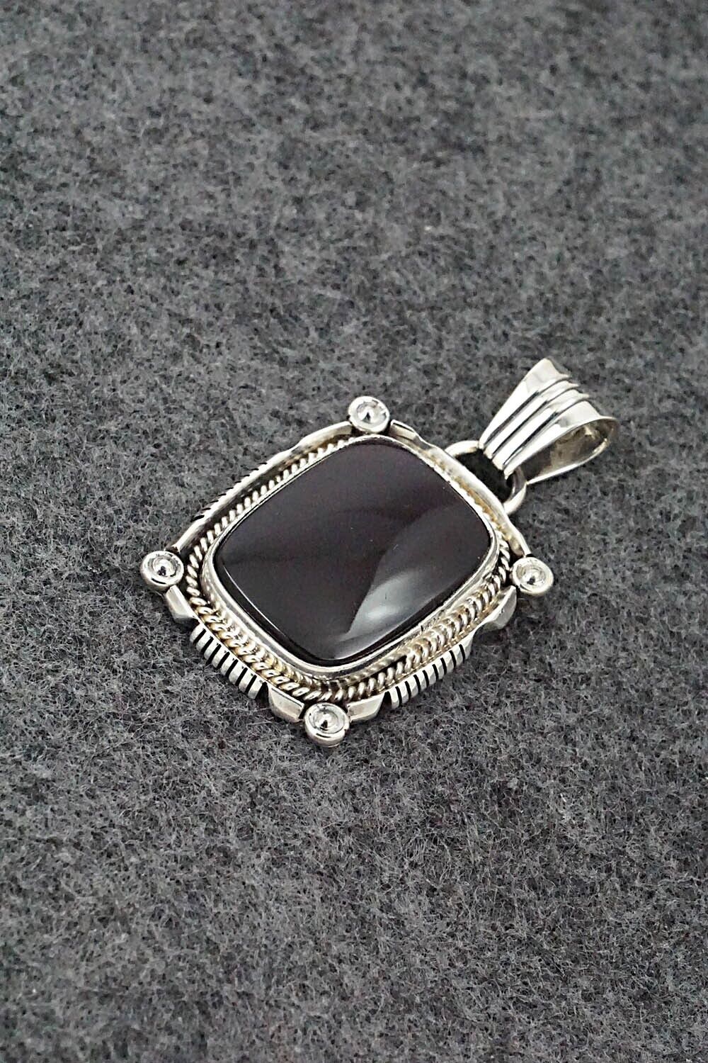 Onyx & Sterling Silver Pendant - Sharon McCarthy