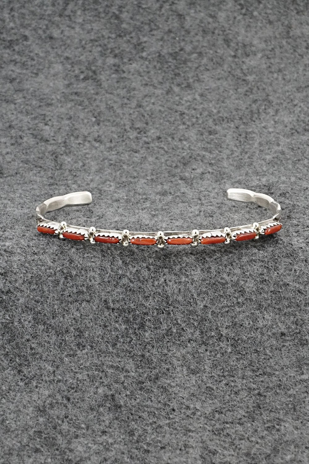 Coral & Sterling Silver Bracelet - Murray Hannaweeka