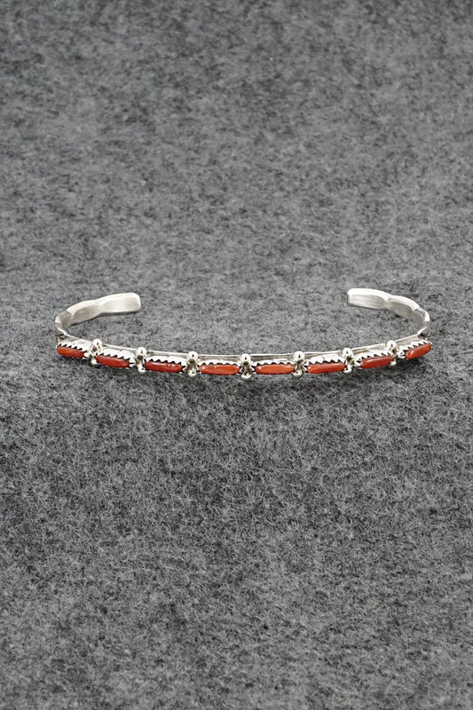 Coral & Sterling Silver Bracelet - Murray Hannaweeka