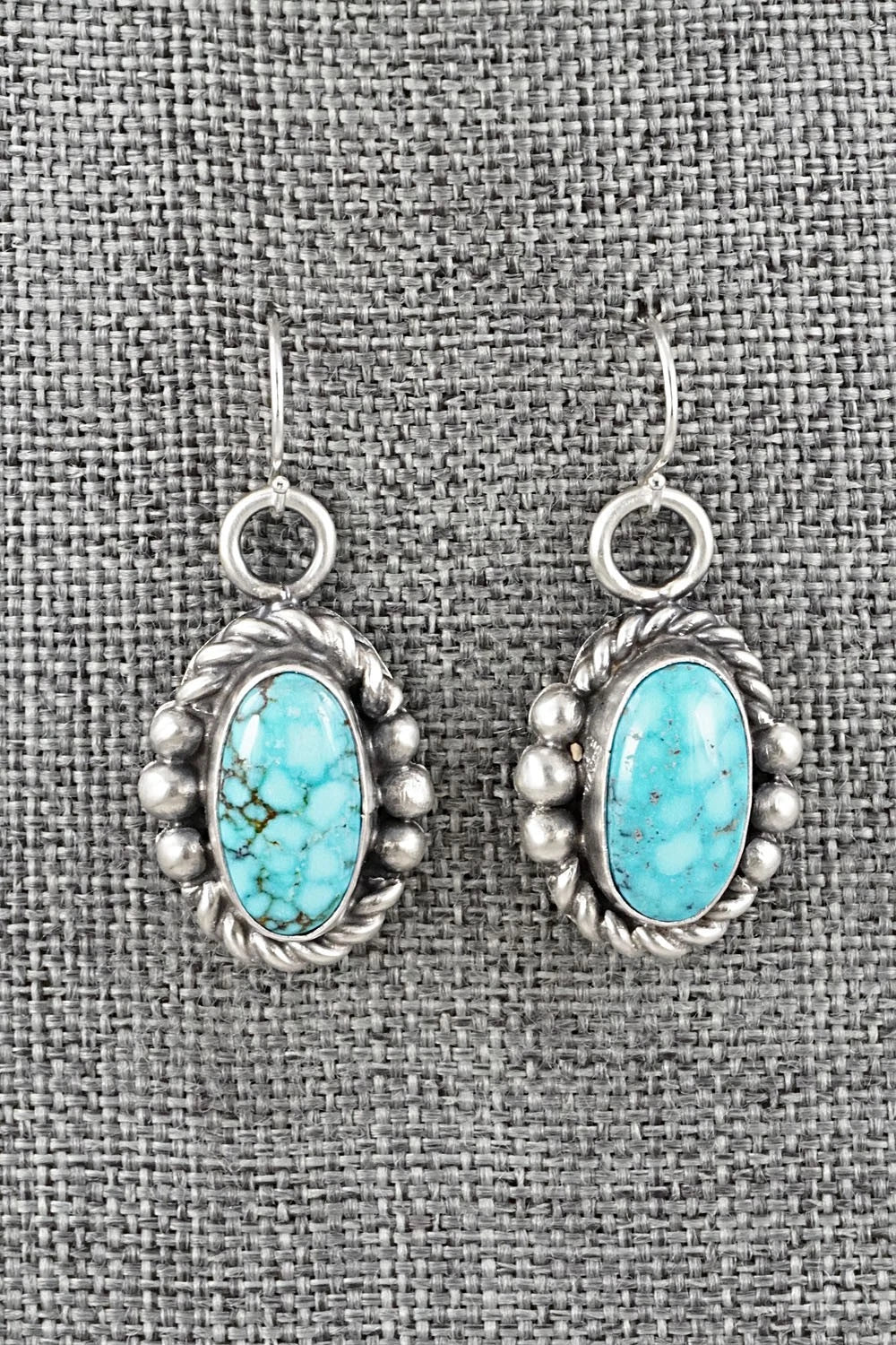 Turquoise & Sterling Silver Necklace and Earrings Set - Anthony Brown