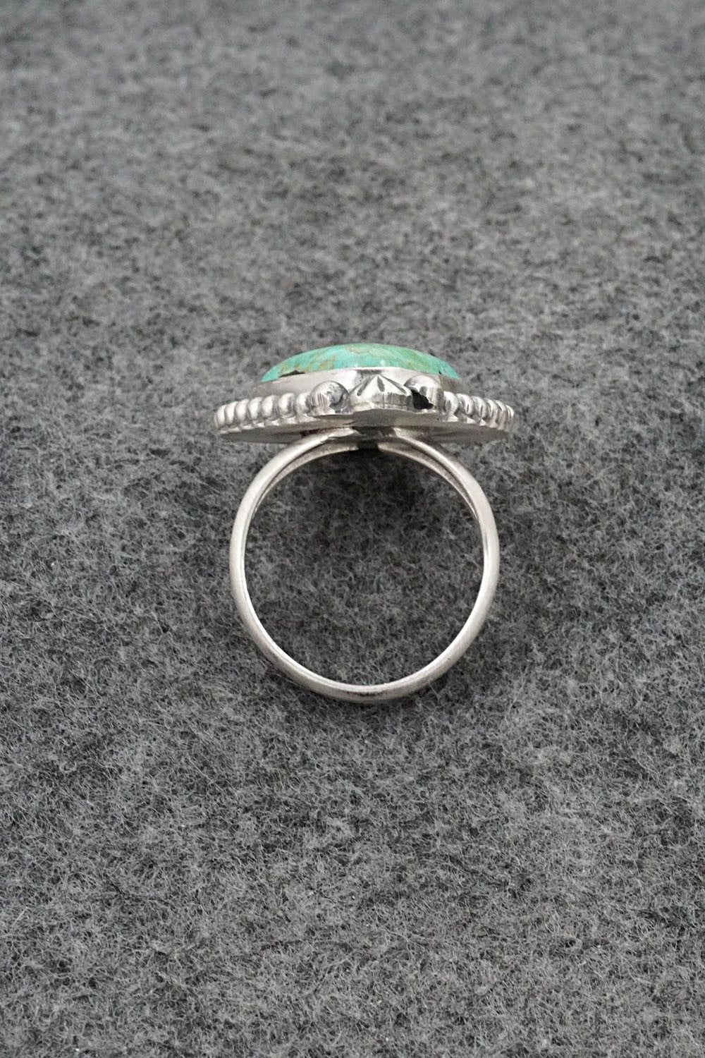 Turquoise & Sterling Silver Ring - Darrin Livingston - Size 9