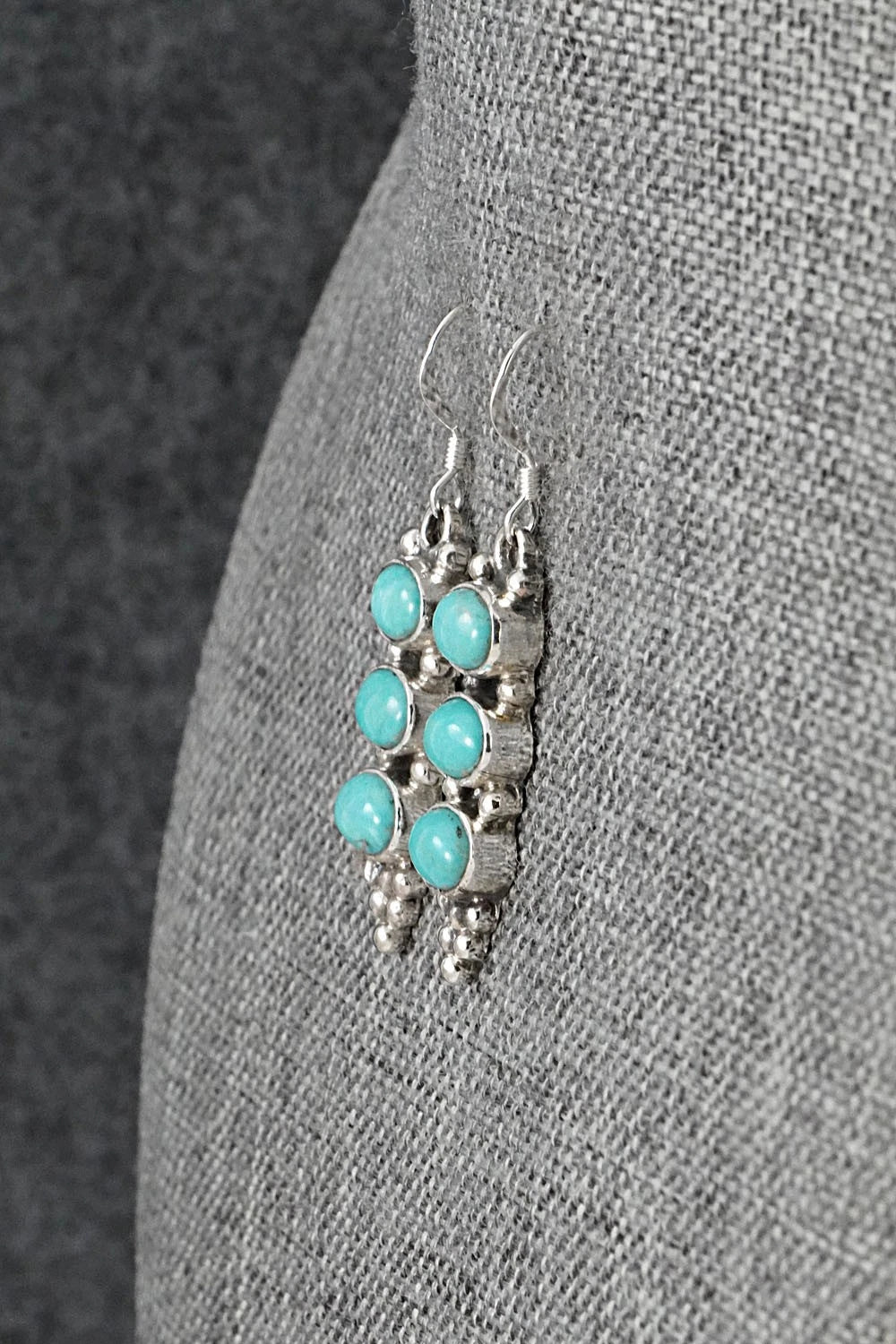 Turquoise & Sterling Silver Earrings - Gary Shorty