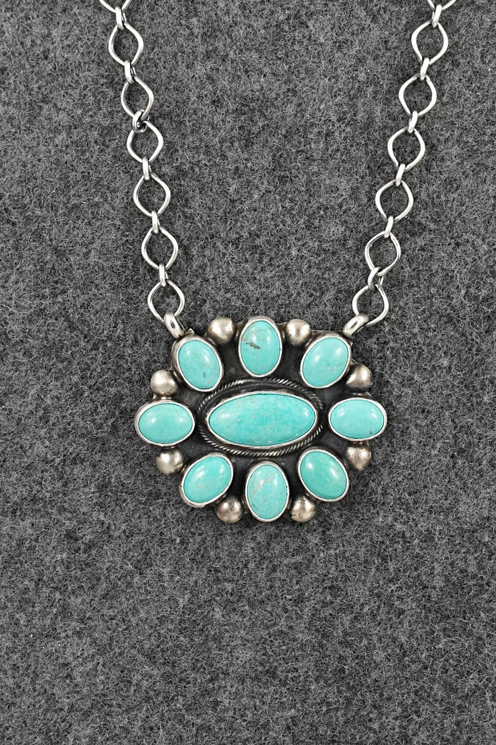 Turquoise & Sterling Silver Necklace - Kathleen Livingston