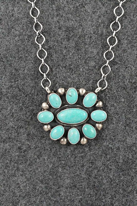 Turquoise & Sterling Silver Necklace - Kathleen Livingston