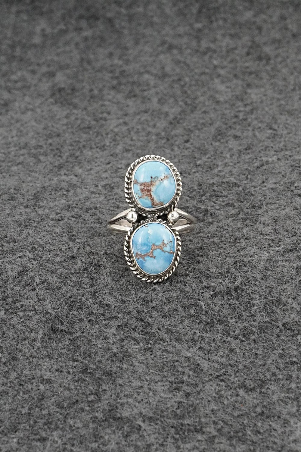 Turquoise & Sterling Silver Ring - Eugene Gruber - Size 7