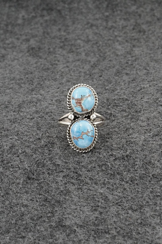 Turquoise & Sterling Silver Ring - Eugene Gruber - Size 7