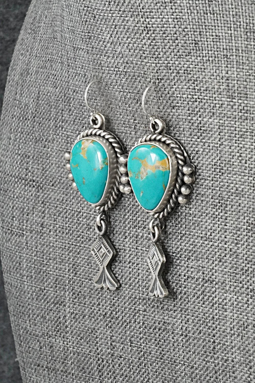 Turquoise & Sterling Silver Earrings - Michael Calladitto