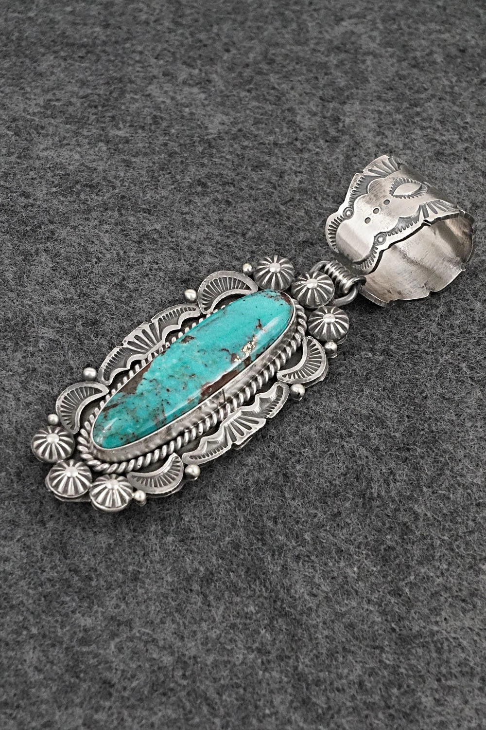 Turquoise & Sterling Silver Pendant - Rosita Calladitto