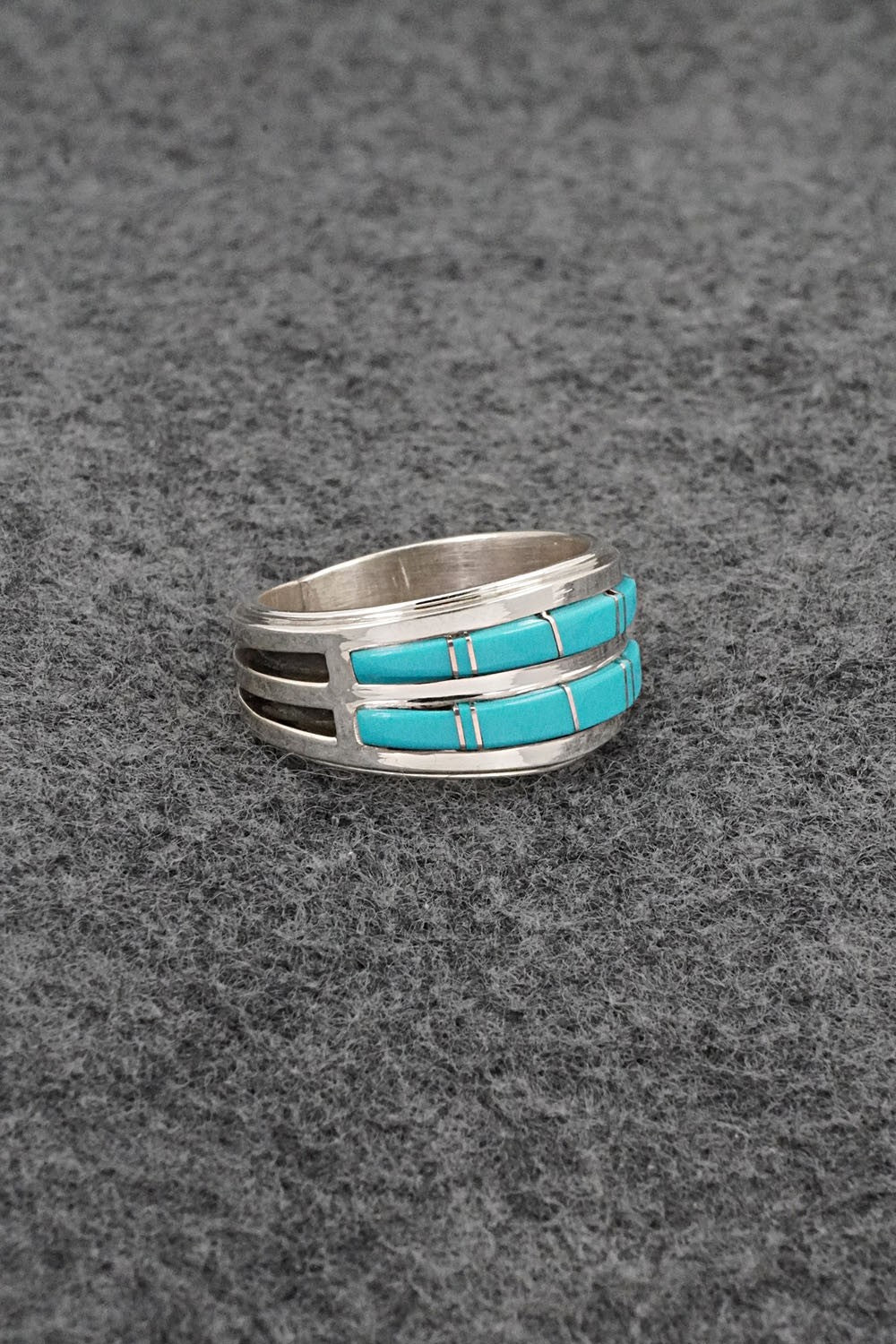 Turquoise & Sterling Silver Ring - Wilbert Muskett Jr. - Size 8.5