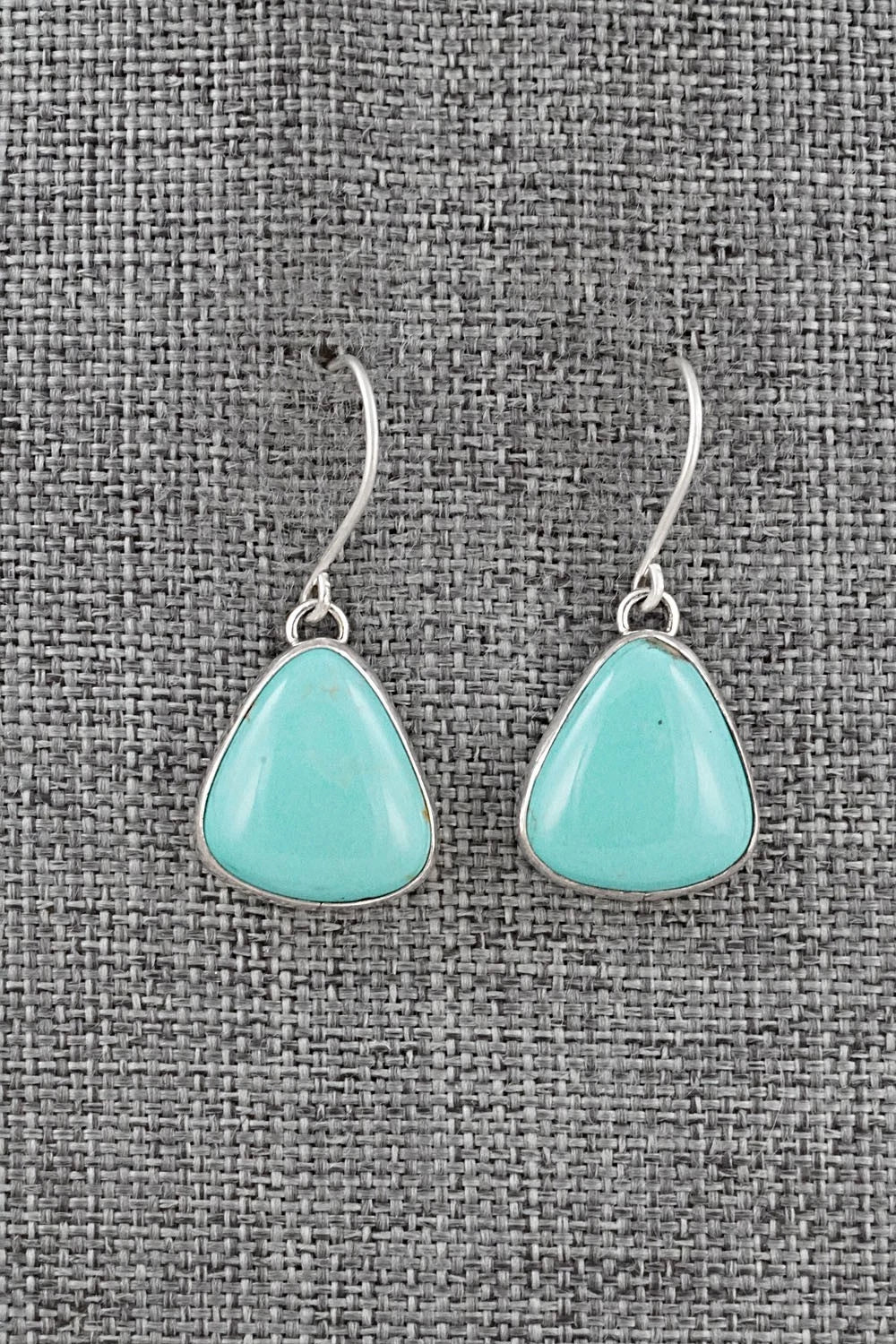 Turquoise & Sterling Silver Earrings - Eugene Gruber