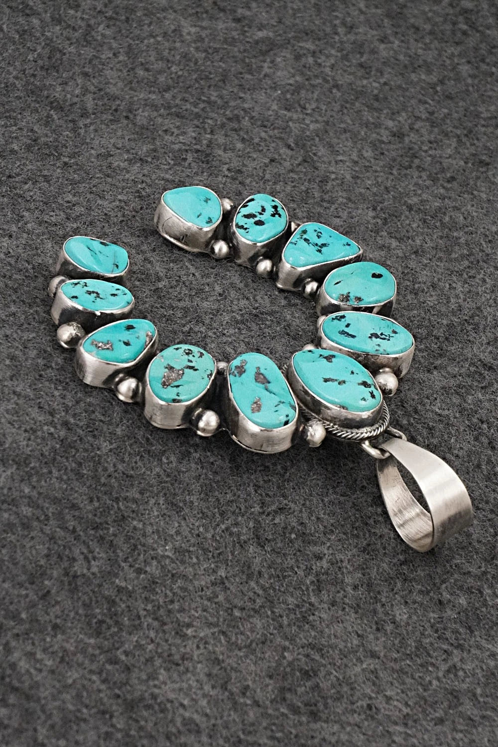 Turquoise & Sterling Silver Pendant - Bobby Johnson