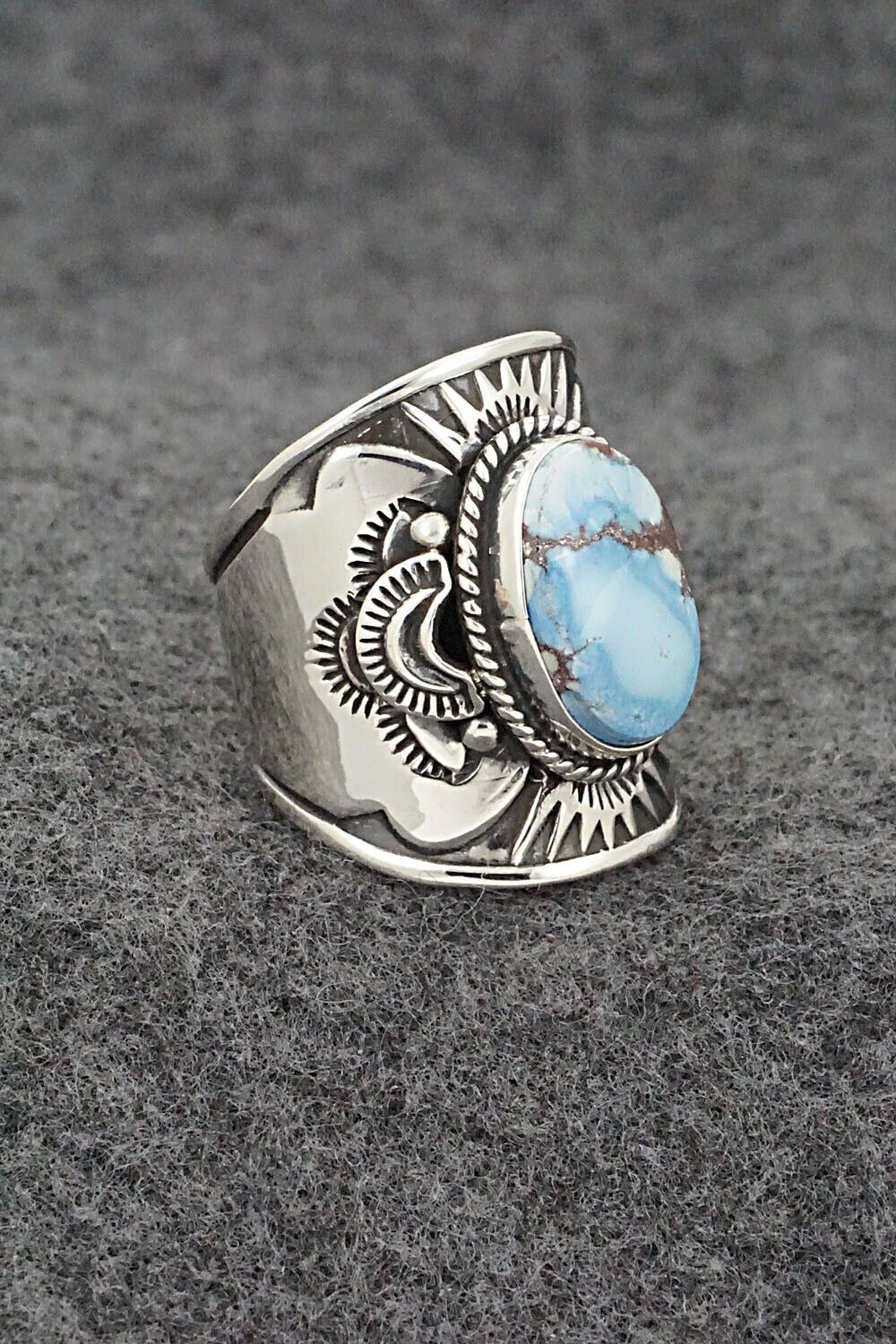 Turquoise & Sterling Silver Ring - Derrick Gordon - Size 8