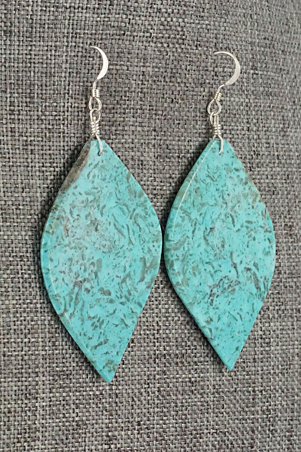 Turquoise & Sterling Silver Earrings - Lupe Lovato