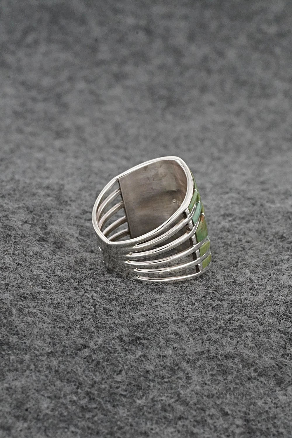 Turquoise & Sterling Silver Ring - Andrew Enrico - Size 7.5