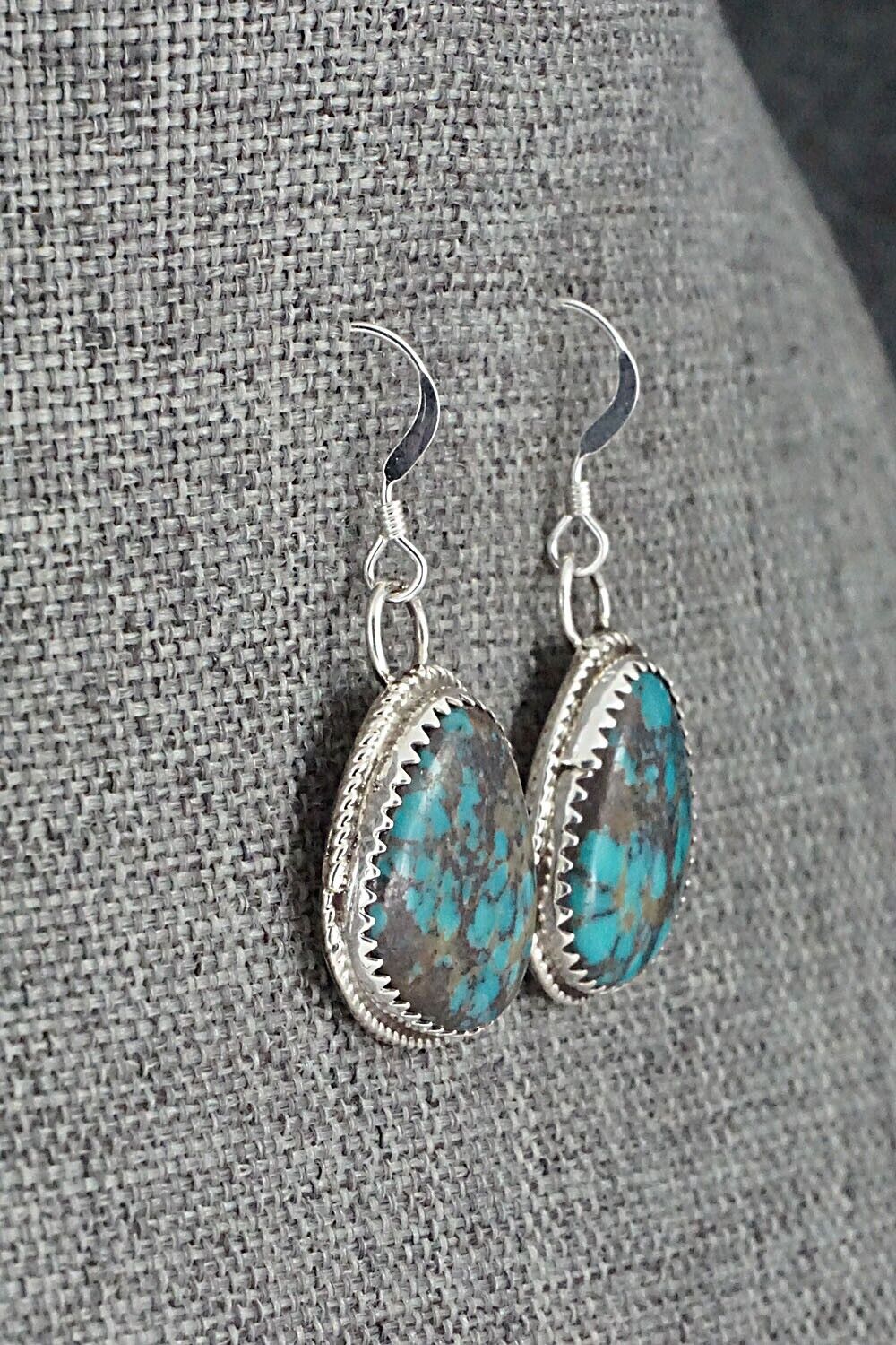 Turquoise & Sterling Silver Earrings - Ernest Hawthorne