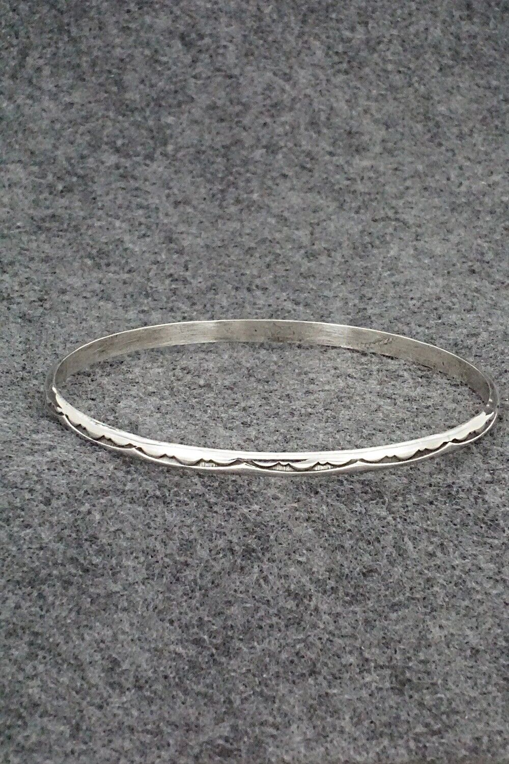 Sterling Silver Bangle Bracelet - Elaine Tahe
