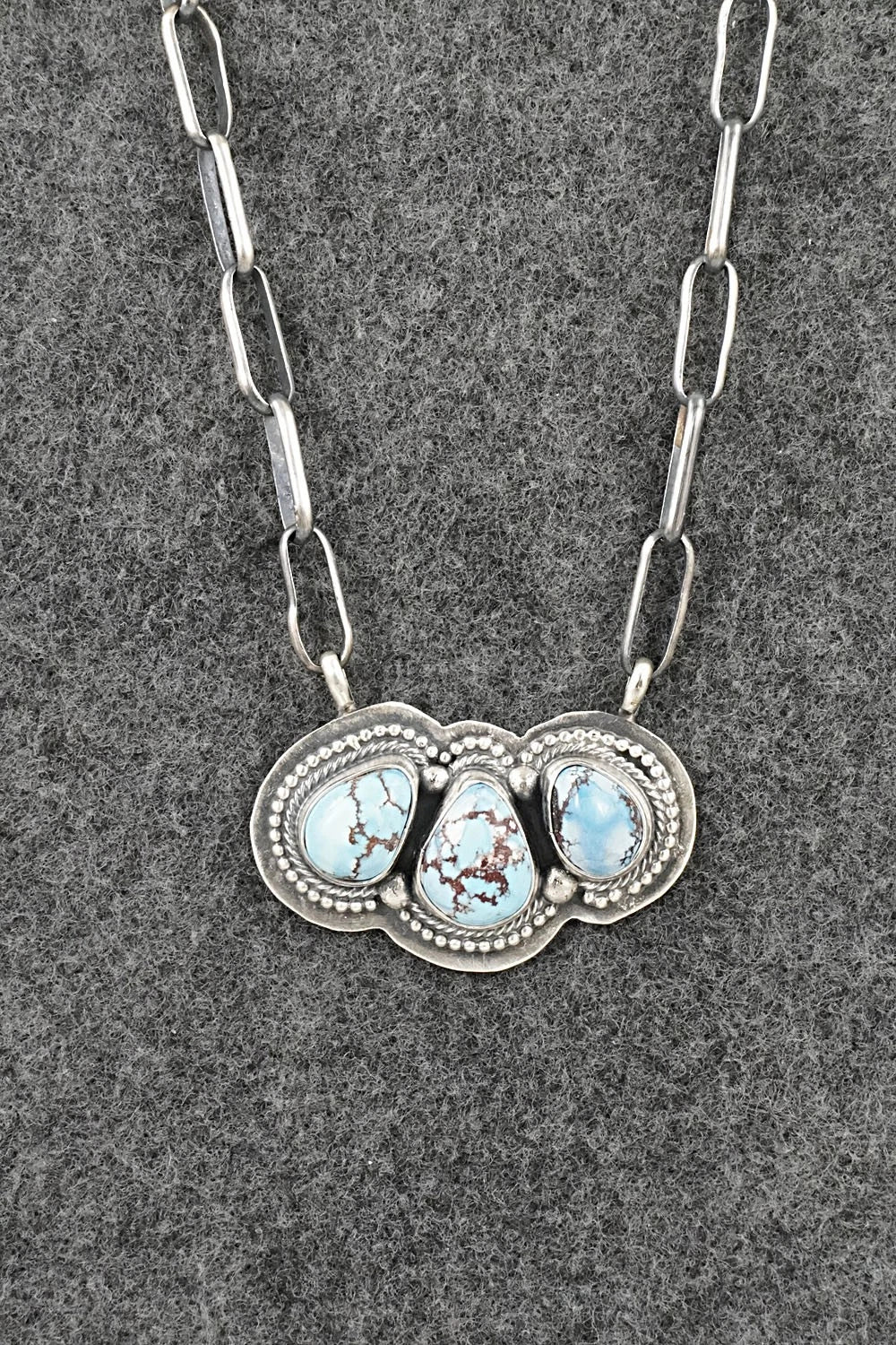 Turquoise & Sterling Silver Necklace - Darrin Livingston