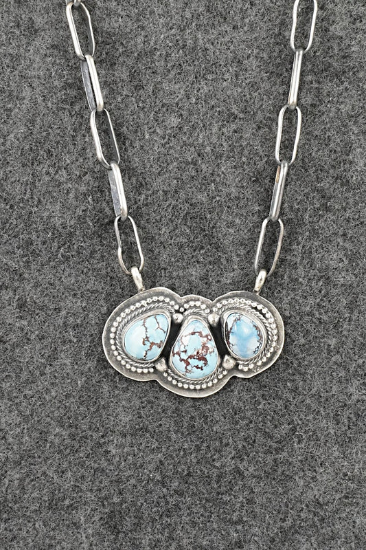 Turquoise & Sterling Silver Necklace - Darrin Livingston