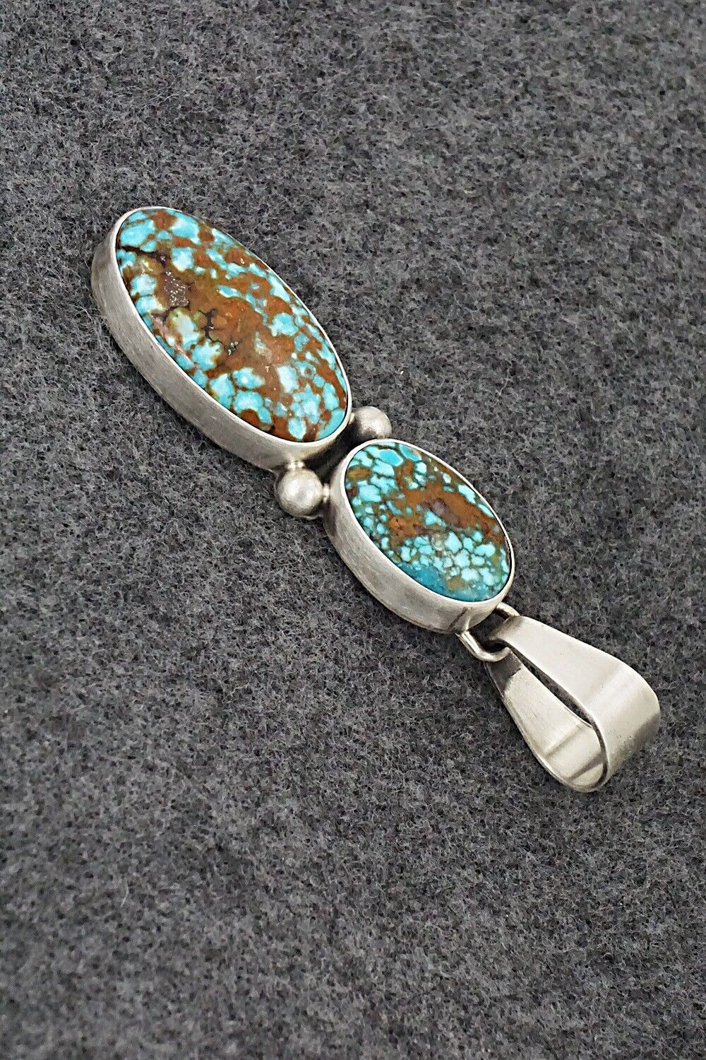 Turquoise & Sterling Silver Pendant - Darrin Livingston