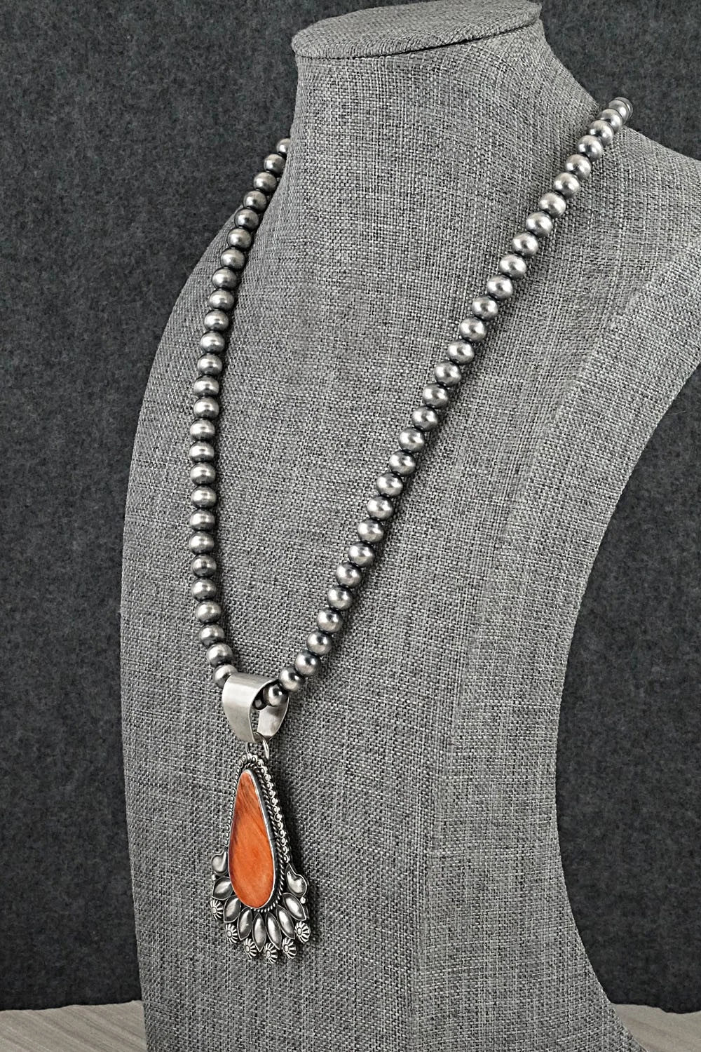Spiny Oyster & Sterling Silver Necklace - Derrick Gordon