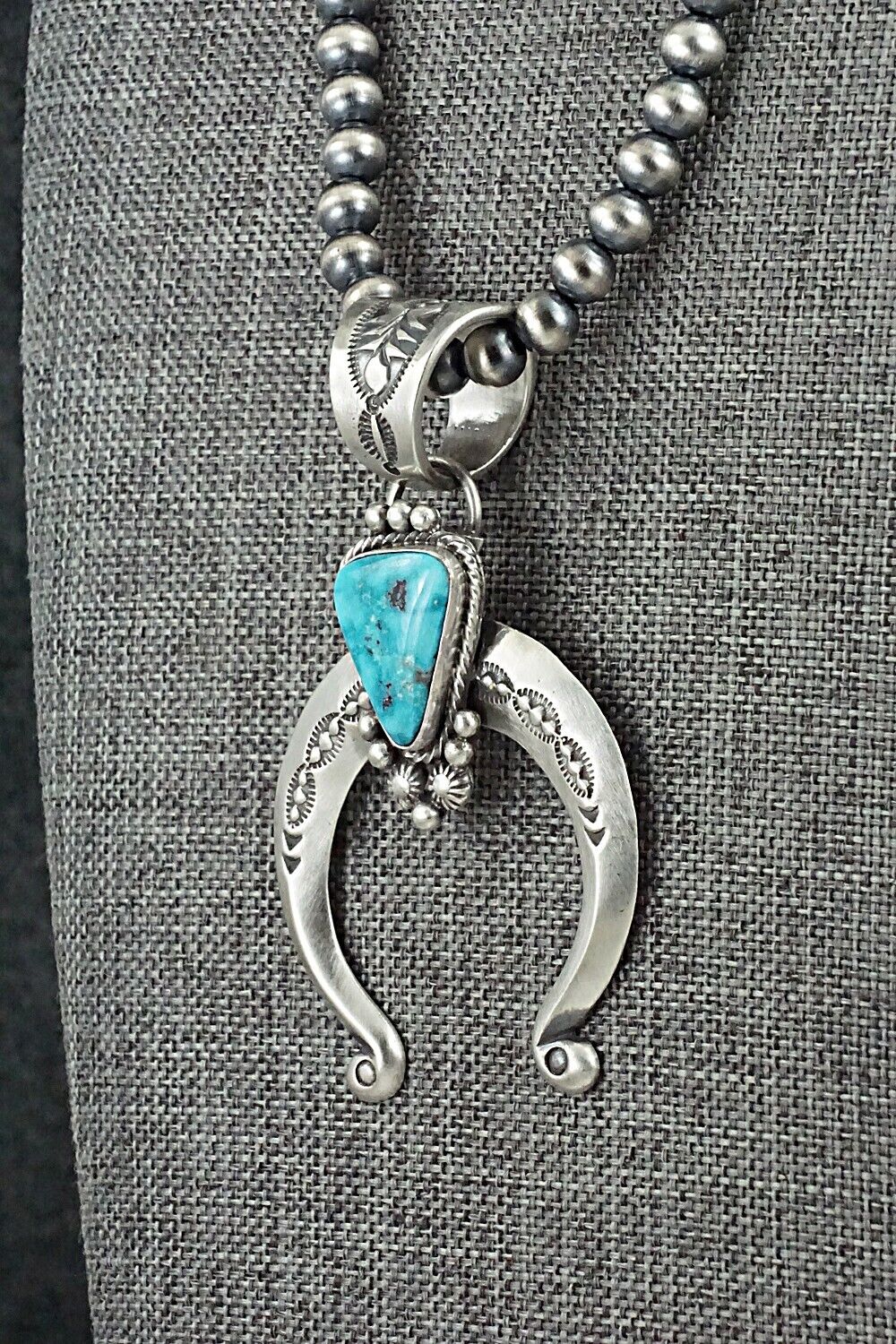 Turquoise & Sterling Silver Necklace - Samuel Yellowhair