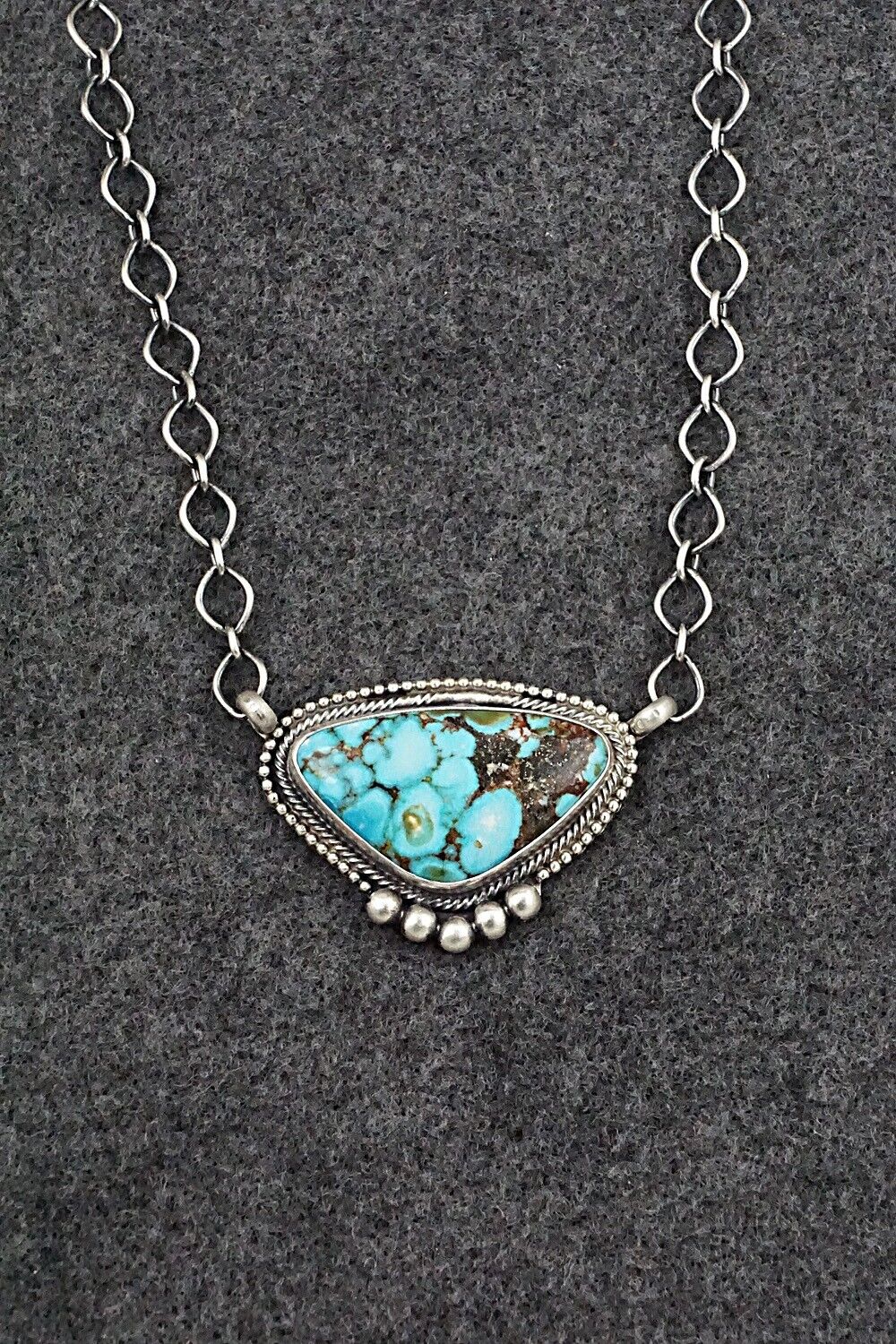 Turquoise & Sterling Silver Necklace - Kathleen Livingston