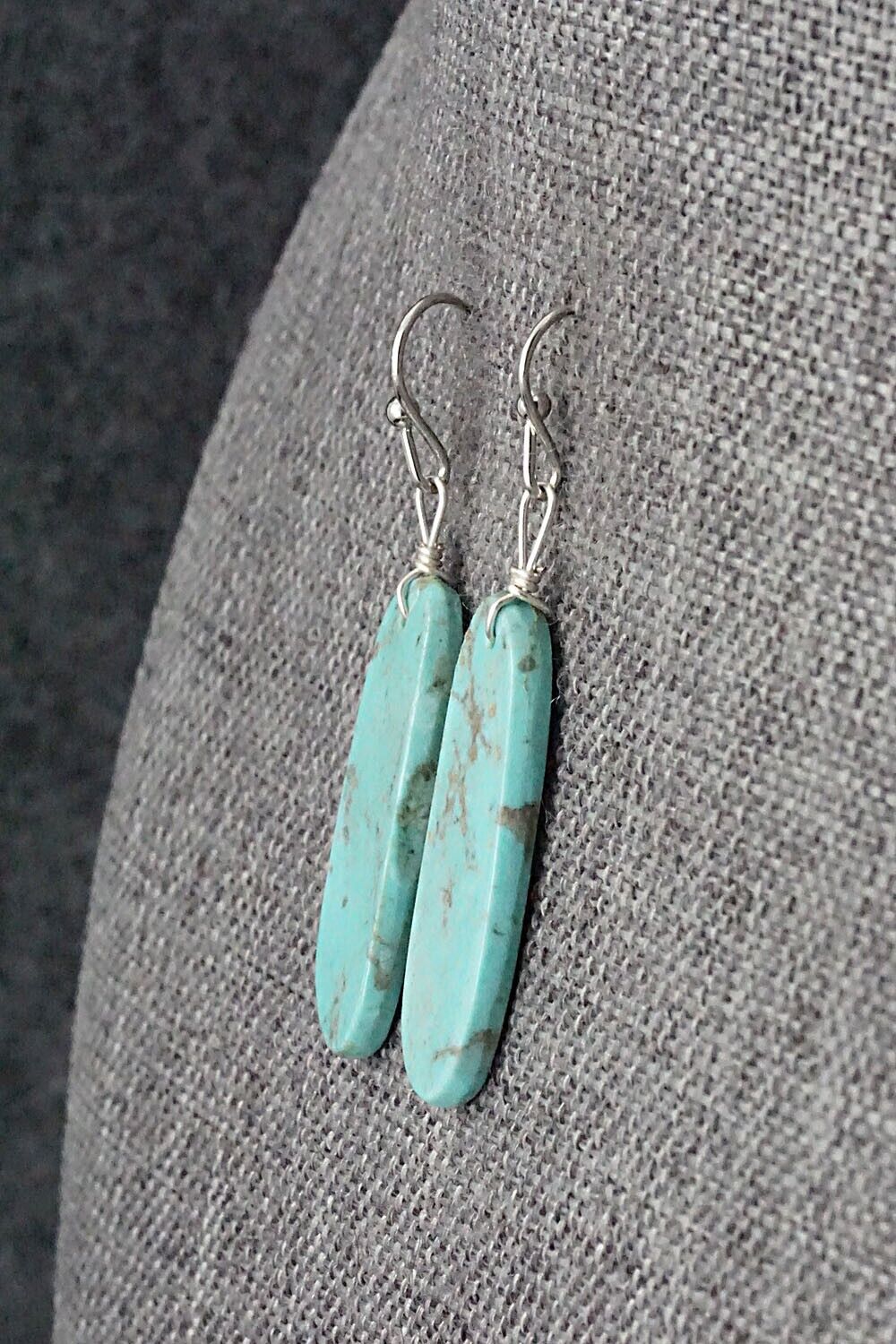 Turquoise & Sterling Silver Earrings - Joe Garcia