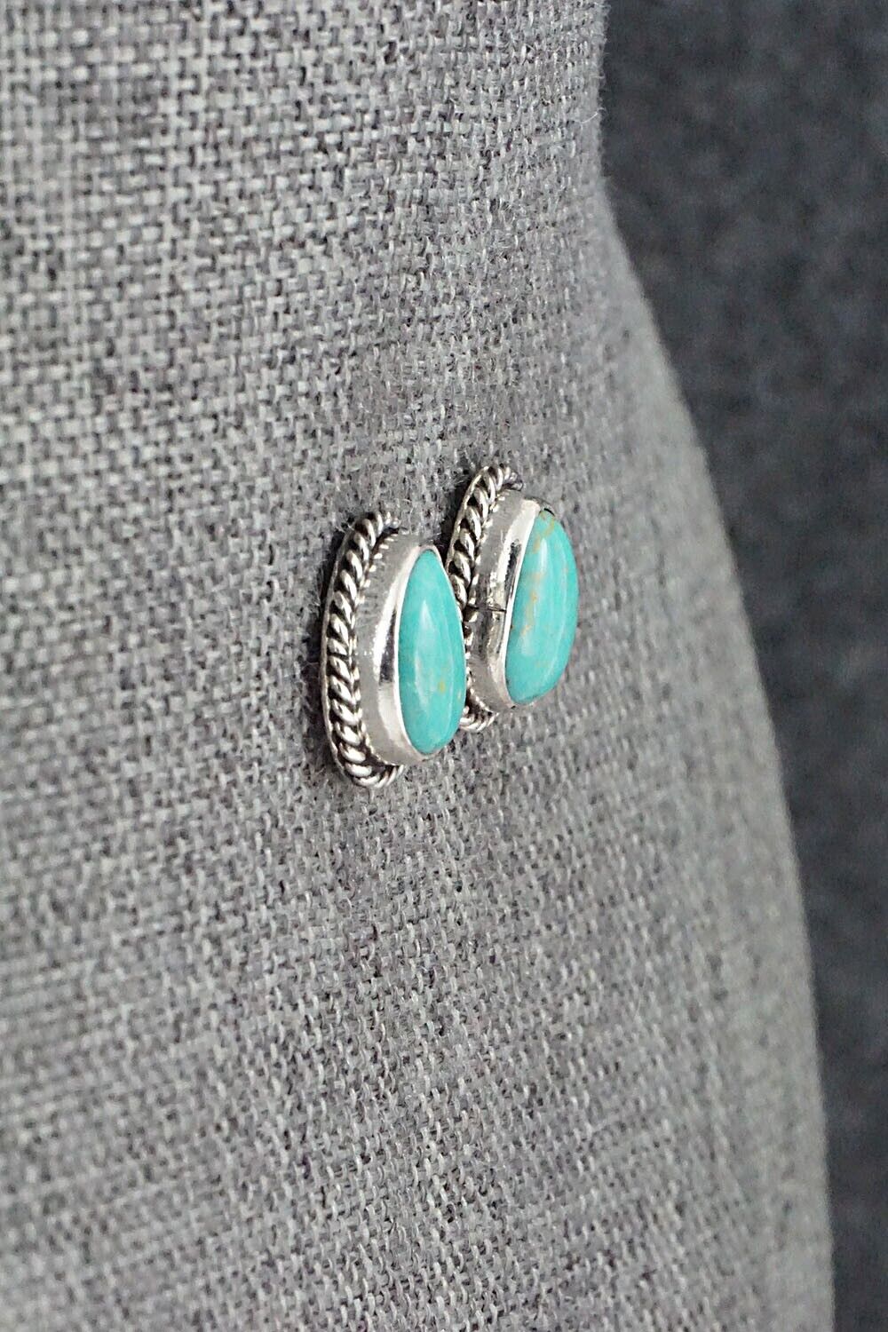 Turquoise & Sterling Silver Earrings - Marco Begaye