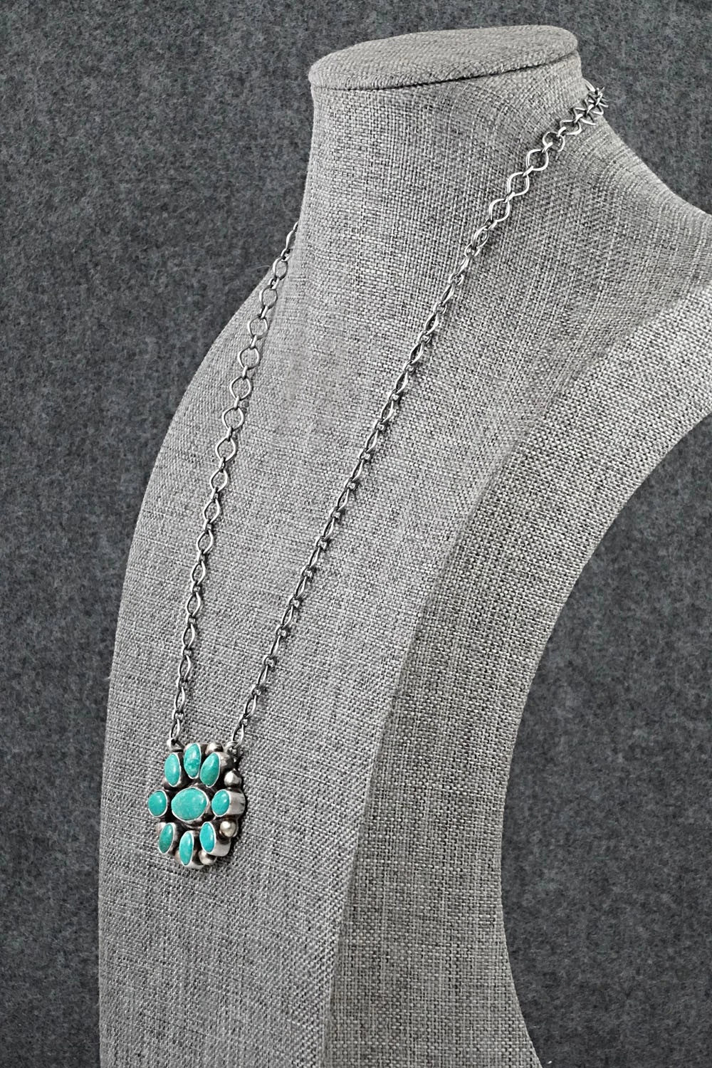 Turquoise & Sterling Silver Necklace - Kathleen Livingston