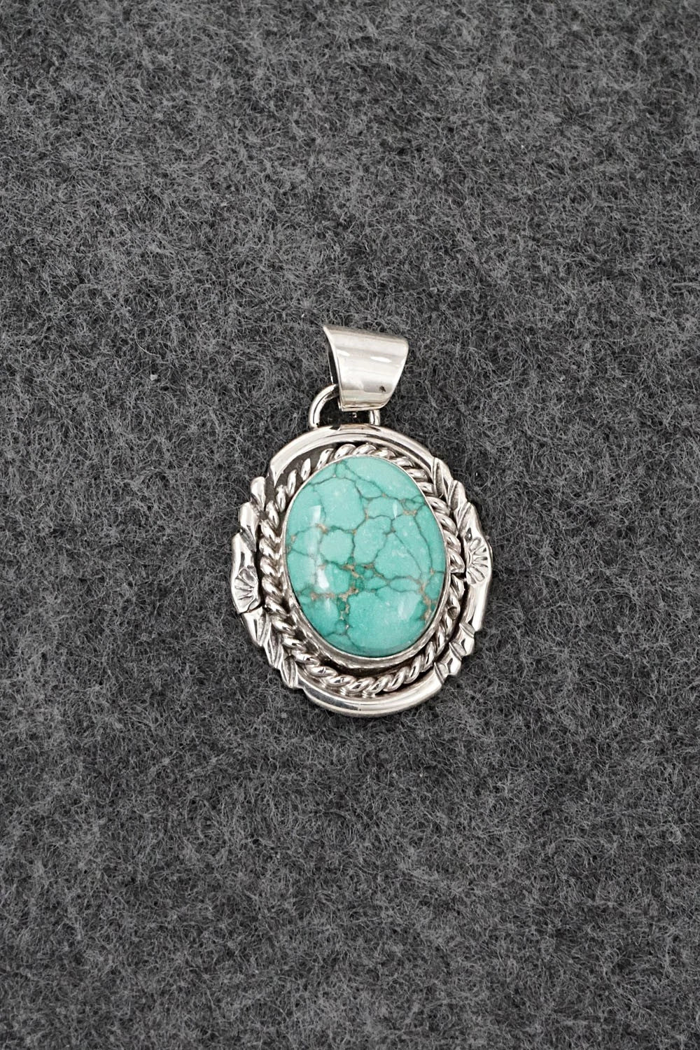 Turquoise and Sterling Silver Pendant - Gene Martinez