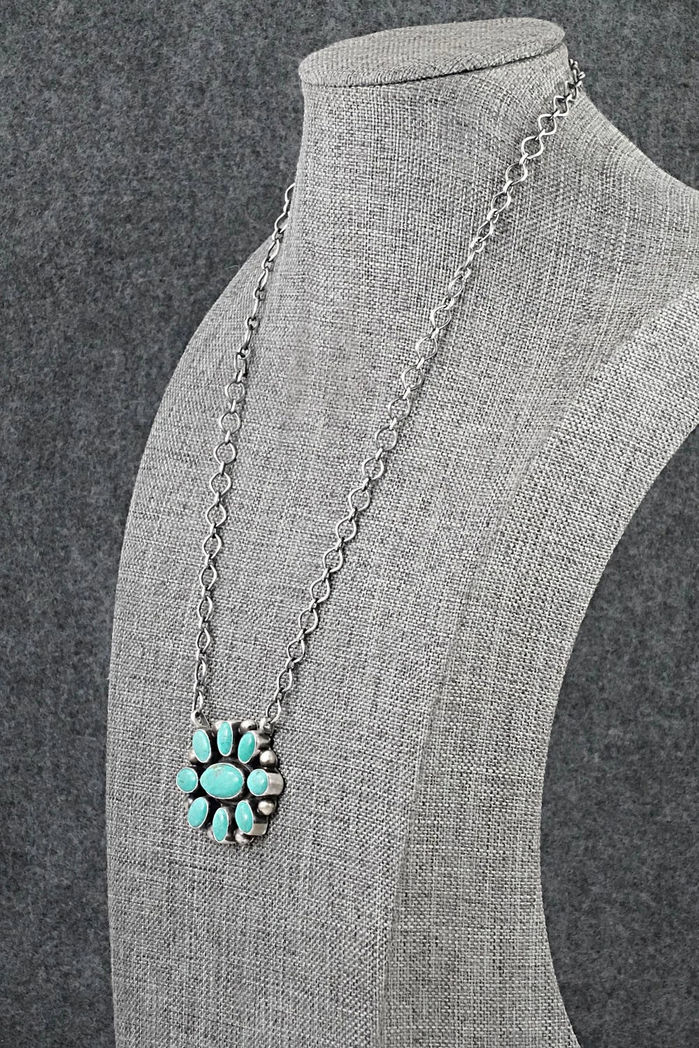 Turquoise & Sterling Silver Necklace - Kathleen Livingston