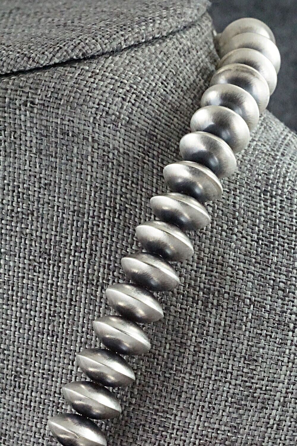 Sterling Silver Navajo Pearl Necklace 20" - Dorinda Mariano