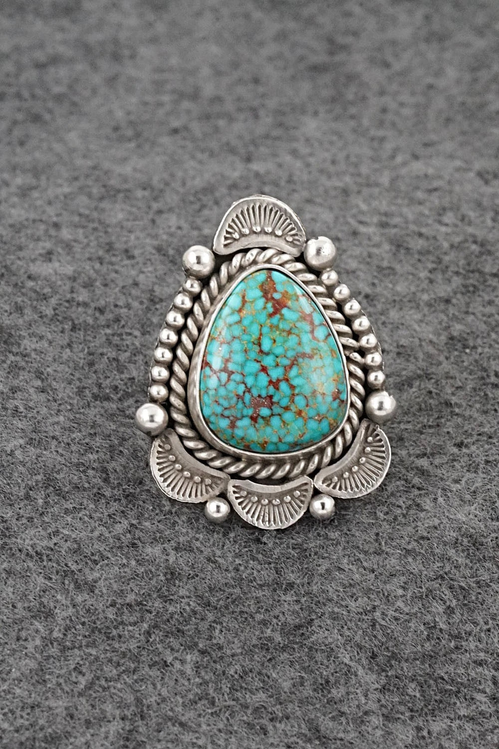 Turquoise & Sterling Silver Ring - Michael Calladitto - Size 9