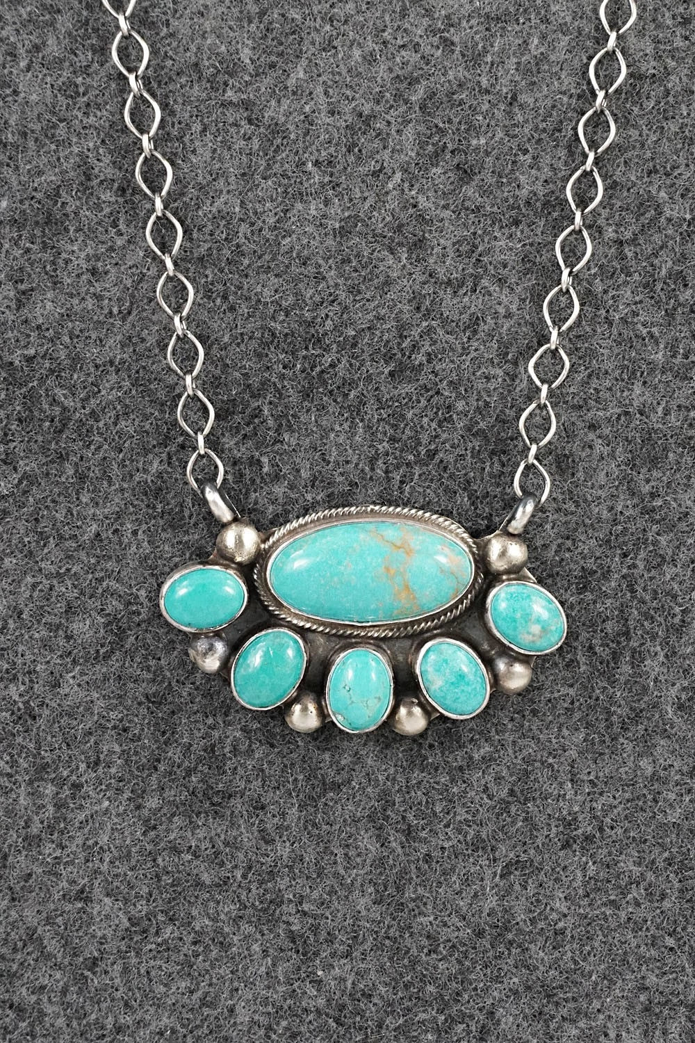 Turquoise & Sterling Silver Necklace - Kathleen Livingston