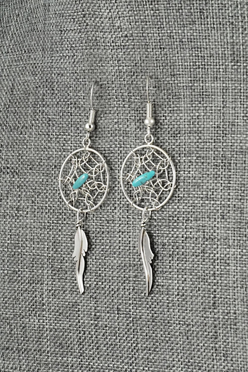 Turquoise & Sterling Silver Earrings - Lorenzo Arviso