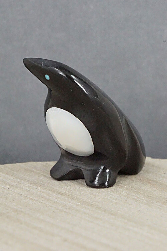 Penguin Zuni Fetish Carving - Calvert Bowannie