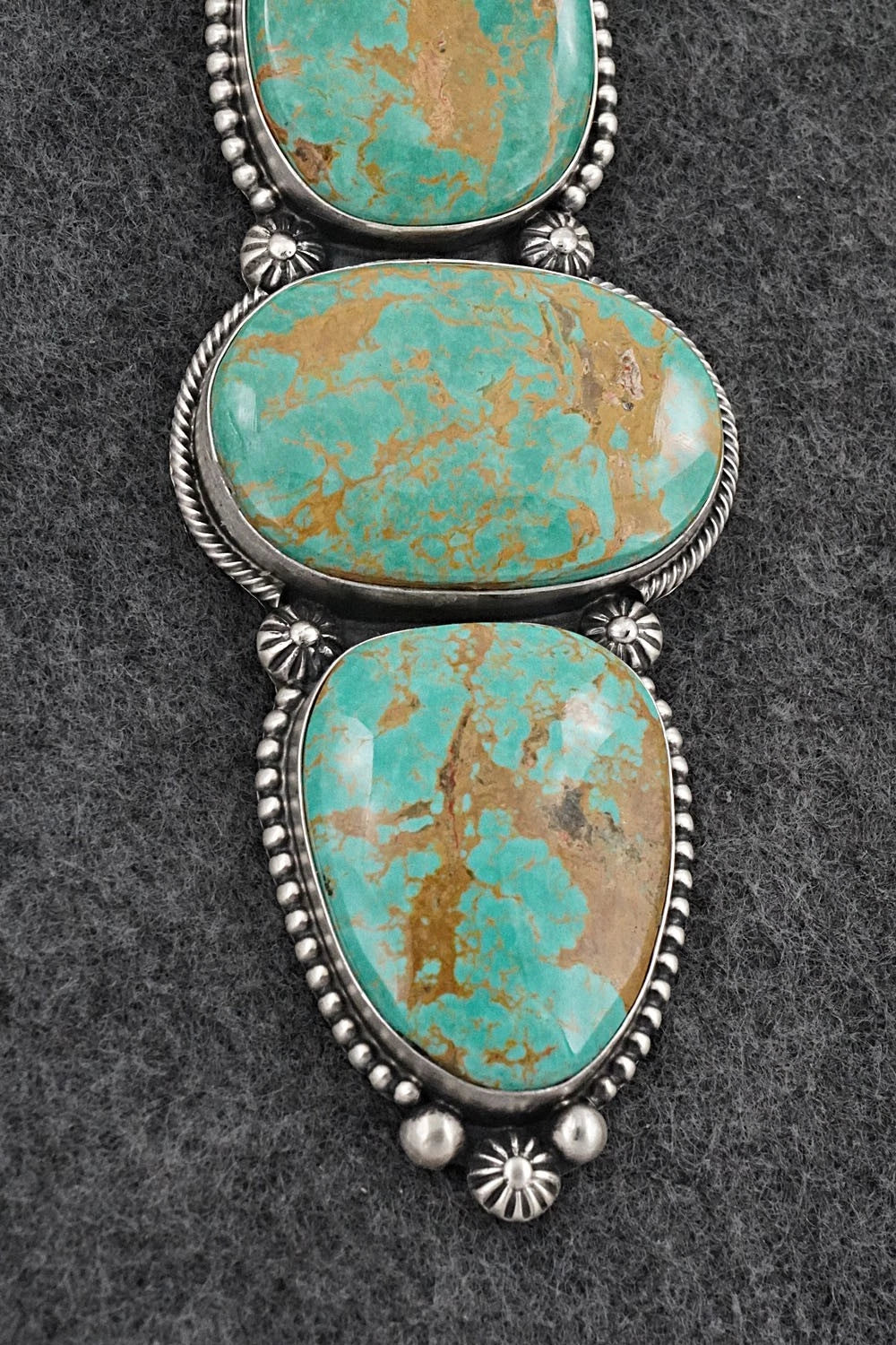 Turquoise & Sterling Silver Pendant - Darrin Livingston