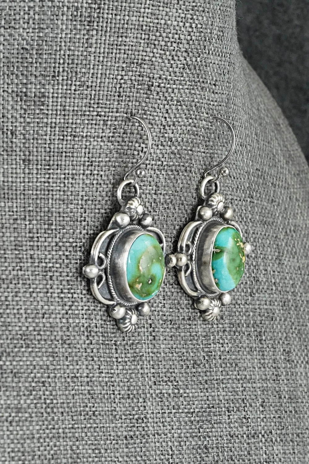 Turquoise & Sterling Silver Necklace and Earrings Set - Kathleen Livingston