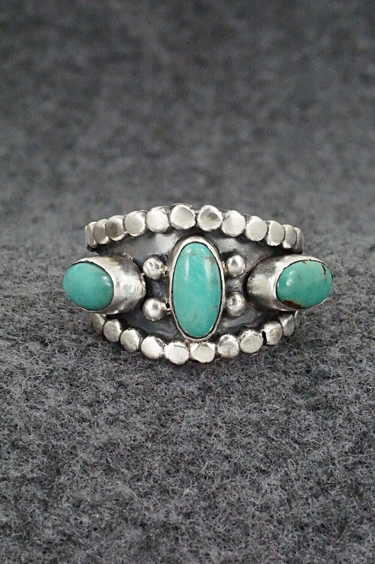 Turquoise & Sterling Silver Ring - Andrew Vandever - Size 8.5