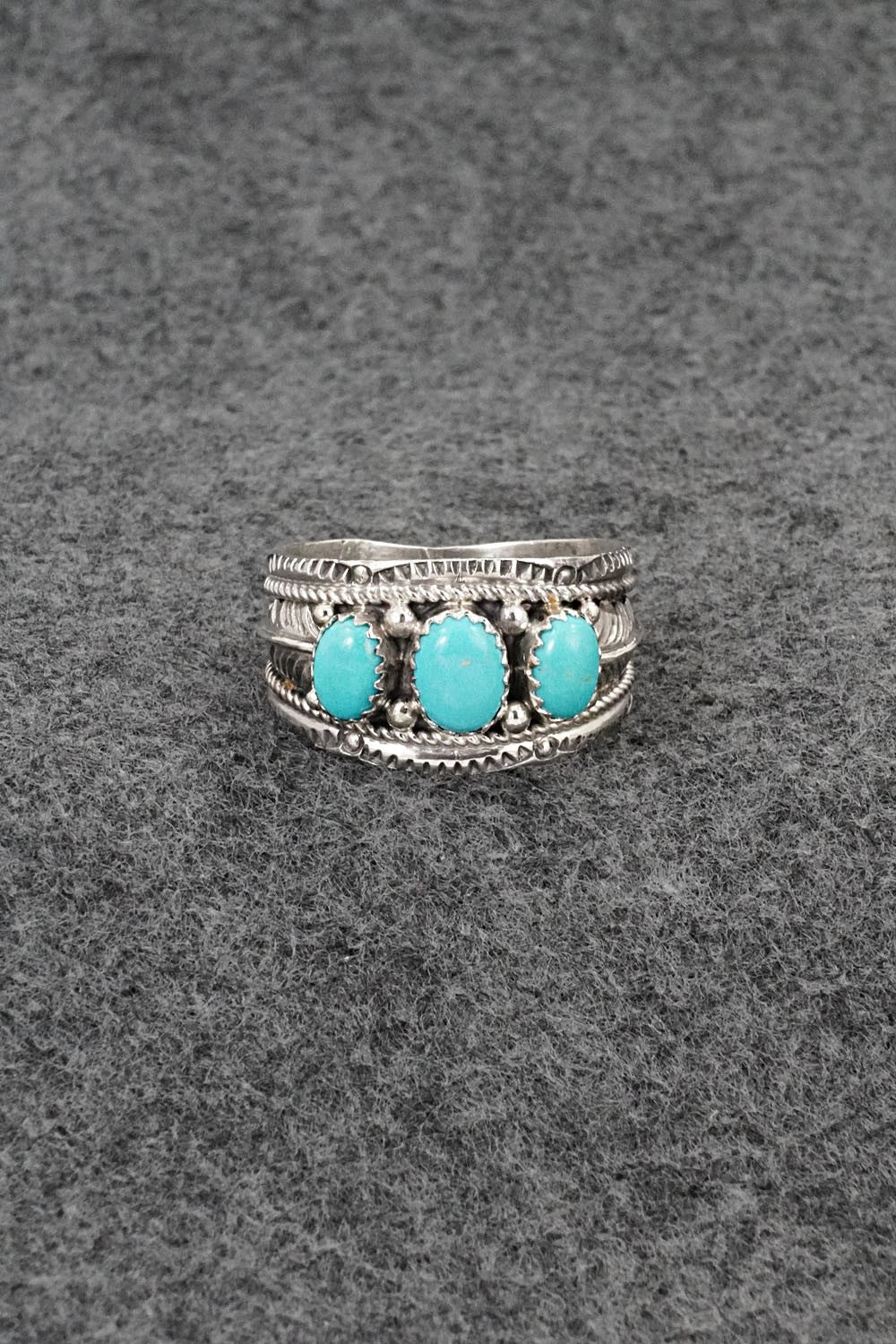 Turquoise & Sterling Silver Ring - Betty Begaye - Size 12.5