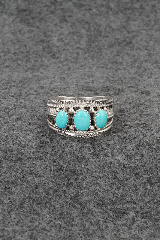 Turquoise & Sterling Silver Ring - Betty Begaye - Size 12.5