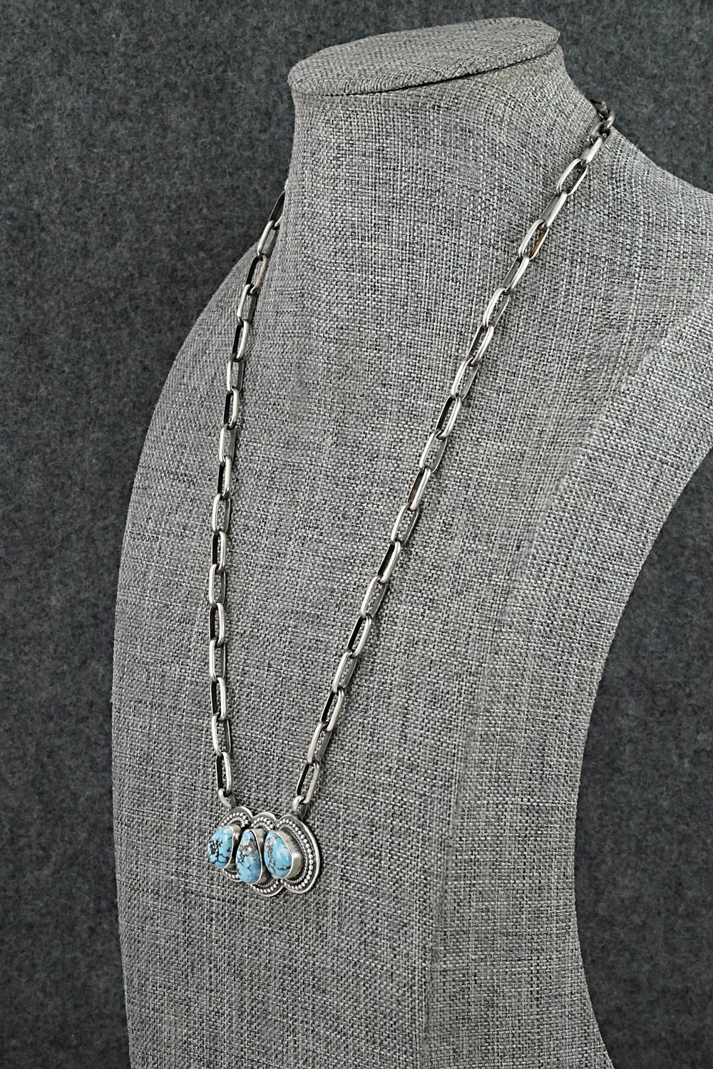 Turquoise & Sterling Silver Necklace - Kathleen Livingston