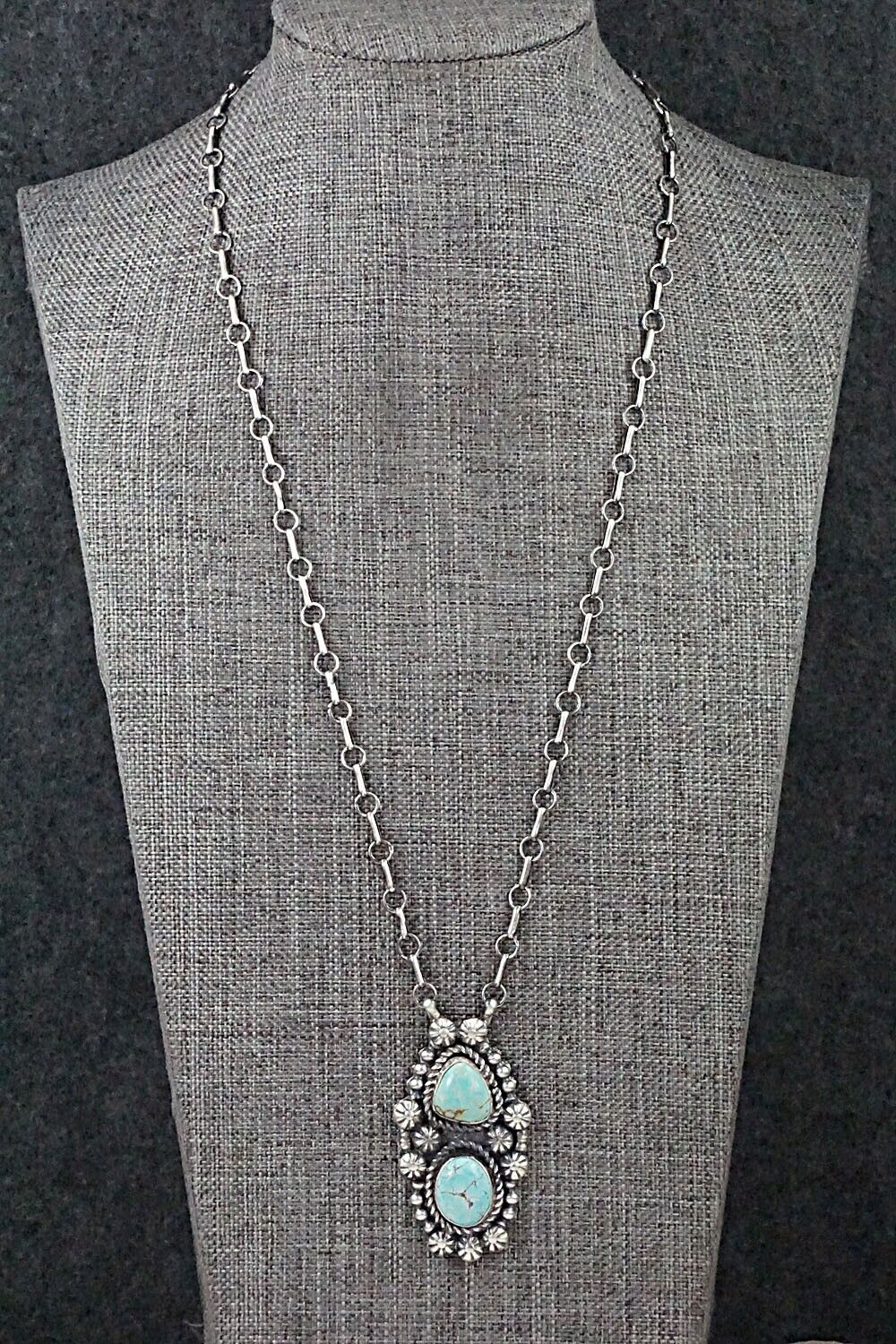 Turquoise & Sterling Silver Necklace - Jeff James